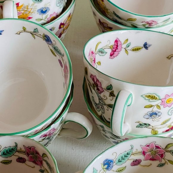 14 Royal Doulton Haddon Hall Minton Tea Cups - Picture 15 of 16
